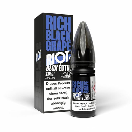 Riot Salt - BLCK Edition - Rich Black Grape - Hybrid Nic Salt - 10ml // Steuerware