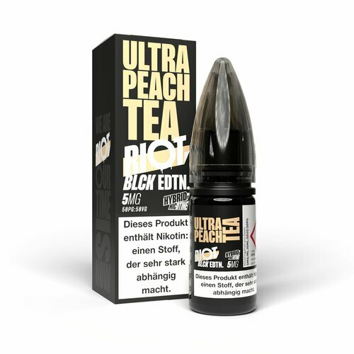 *NEU* Riot Salt - Black Edition - Ultra Peach Tea - Hybrid Nic Salt - 10ml // Steuerware