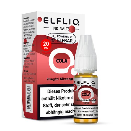 ELFLIQ - Cola - 10ml - 20mg/ml - Nikotinsalz // Steuerware