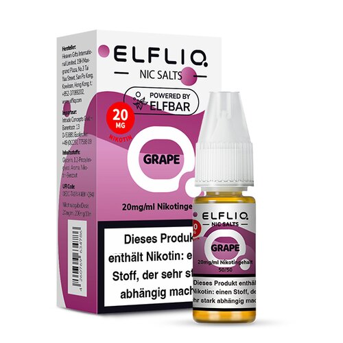 ELFLIQ - Grape - 10ml - 20mg/ml - Nikotinsalz // Steuerware