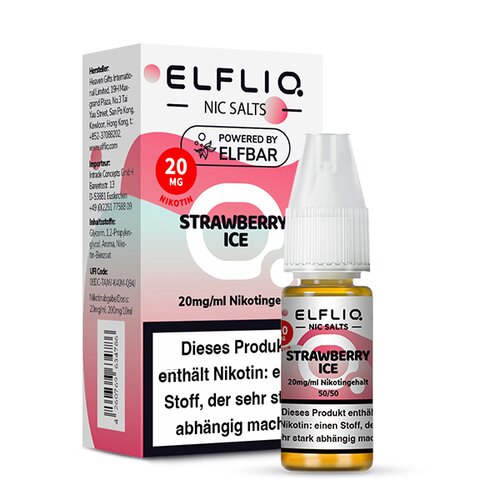 ELFLIQ - Strawberry Ice - 10ml - 20mg/ml - Nikotinsalz // Steuerware