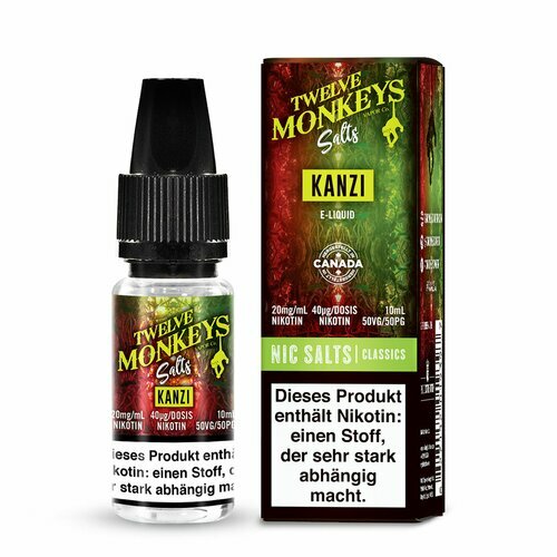 *NEU* Twelve Monkeys - Kanzi - Nic Salt - 10ml - 20mg/ml...