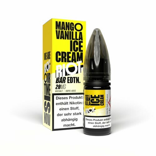 *NEU* Riot Salt - BAR EDTN - Mango Vanilla Ice Cream - Nikotinsalz - 10ml // Steuerware