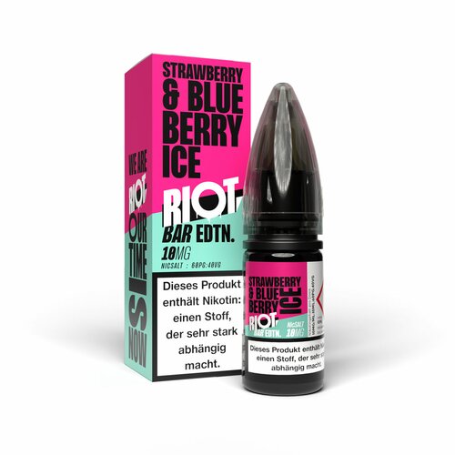 Riot Salt - BAR EDTN - Strawberry Blueberry Ice - Nikotinsalz - 10ml // Steuerware