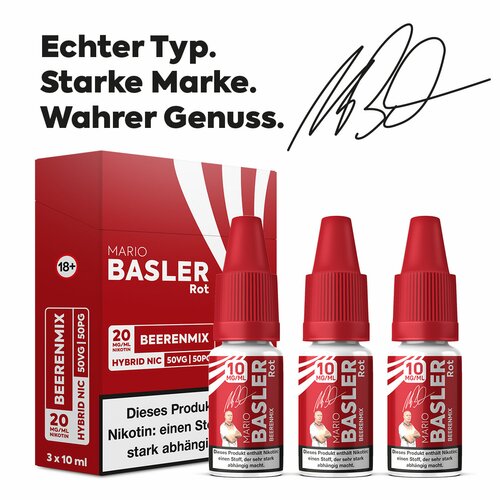 Mario Basler - Rot - Beerenmix - 10ml (Hybrid Nikotin) //...