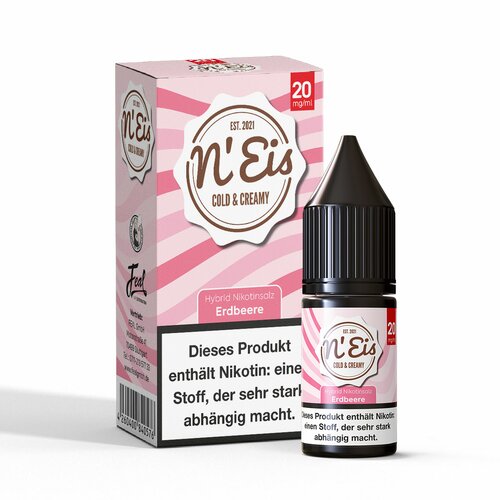 nEis - Erdbeere - Hybrid Nikotin - 10ml - 20 mg/ml //...