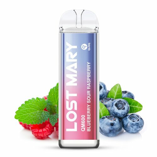 *NEW* ELF Bar - Lost Mary - QM600 - Blueberry Sour Raspberry - 20mg/ml (Child Proof) // German Tax Stamp