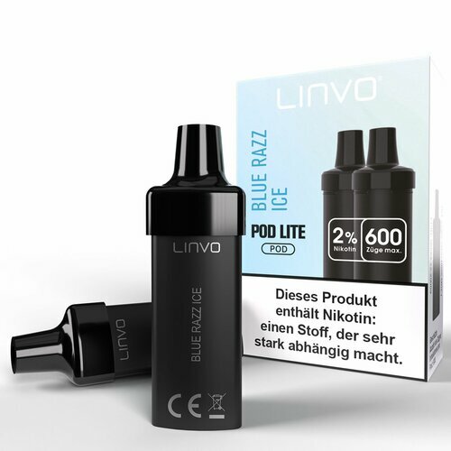 *NEU* Linvo POD Lite Kit - Prefilled Pods (2 Stück) - Blue Razz Ice - 20mg/ml // Steuerware