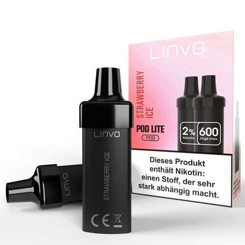 Linvo Lite POD Kit - Prefilled Pods (2 Stück) - Strawberry Ice - 20mg/ml // Steuerware