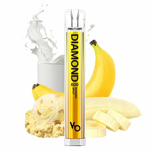 Vapes Bars - Diamond 600 - Banana Split - 20mg/ml (Kindersicherung) // Steuerware