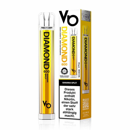 Vapes Bars - Diamond 600 - Banana Split - 20mg/ml // Steuerware