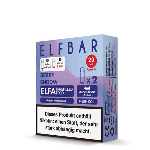 *NEU* ELF Bar - ELFA - Prefilled Pods (2 Stück) - Berry Snoow - 20mg/ml // Steuerware