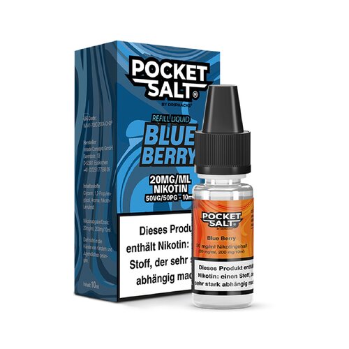 *NEU* Drip Hacks - Pocket Salt - Blueberry - 10ml - 20mg/ml - Nikotinsalz // Steuerware