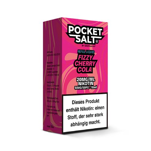 *NEW* Drip Hacks - Pocket Salt - Fizzy Cherry Cola - 10ml - 20mg/ml - NicSalt // German Tax Stamp