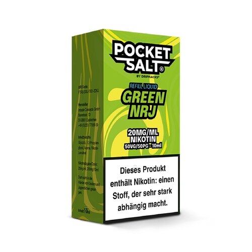 *NEW* Drip Hacks - Pocket Salt - Green NRJ - 10ml -...