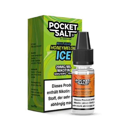 *NEW* Drip Hacks - Pocket Salt - Honeymelon Ice - 10ml - 20mg/ml - NicSalt // German Tax Stamp