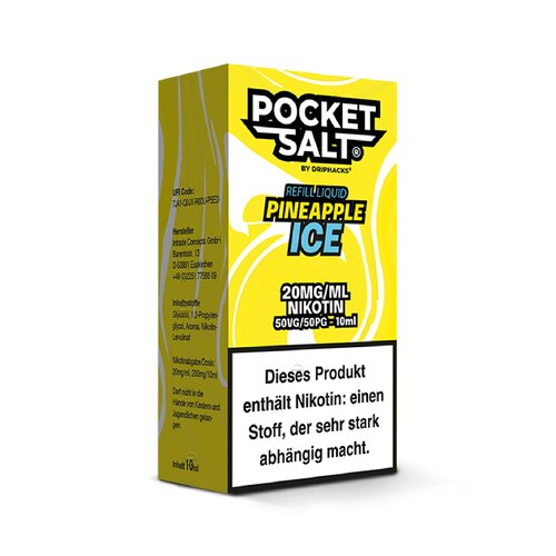 *NEU* Drip Hacks - Pocket Salt - Pineapple Ice - 10ml - 20mg/ml - Nikotinsalz // Steuerware