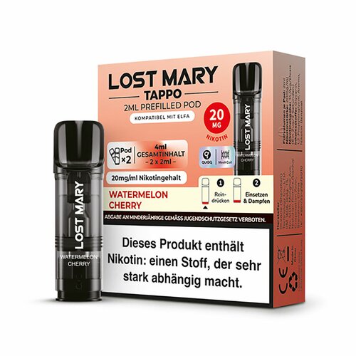 ELF Bar - Lost Mary - TAPPO - Prefilled Pods (2 Stück) - Watermelon Cherry - 20mg/ml // German Tax Stamp