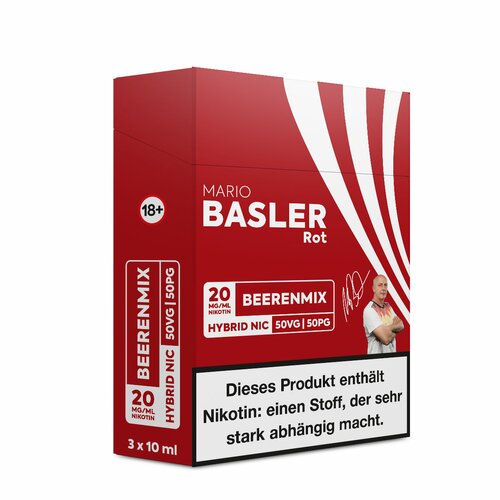 Mario Basler - Rot - Beerenmix - 10ml - 20 mg/ml (Hybrid...