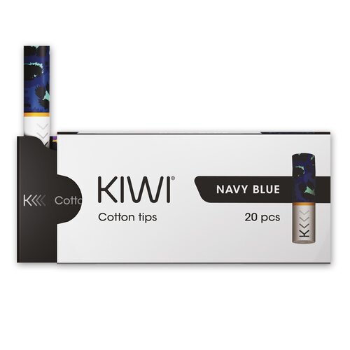 KIWI - Cotton Filter Tips (20 Stück) - Navy Blue
