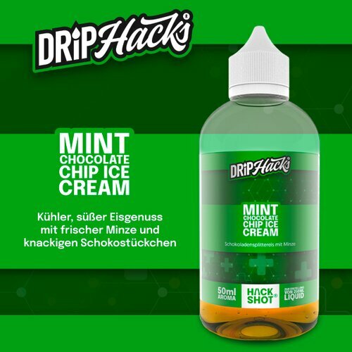 Drip Hacks - Mint Chocolate Ice Cream - 50ml Aroma (Longfill)