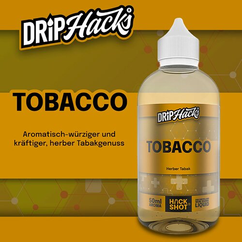 *SALE* Drip Hacks - Tobacco - 50ml Aroma (Longfill)