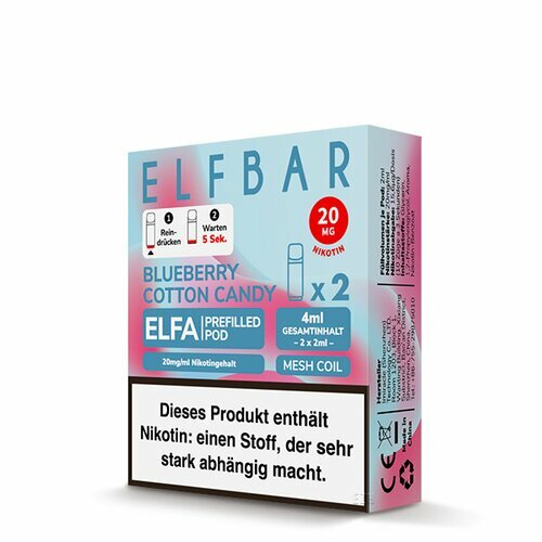*NEW* ELF Bar - ELFA - Prefilled Pods (2 pcs) - Blueberry...