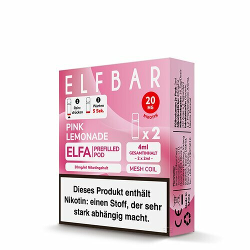 *NEU* ELF Bar - ELFA - Prefilled Pods (2 Stück) - Pink Lemonade - 20mg/ml // Steuerware